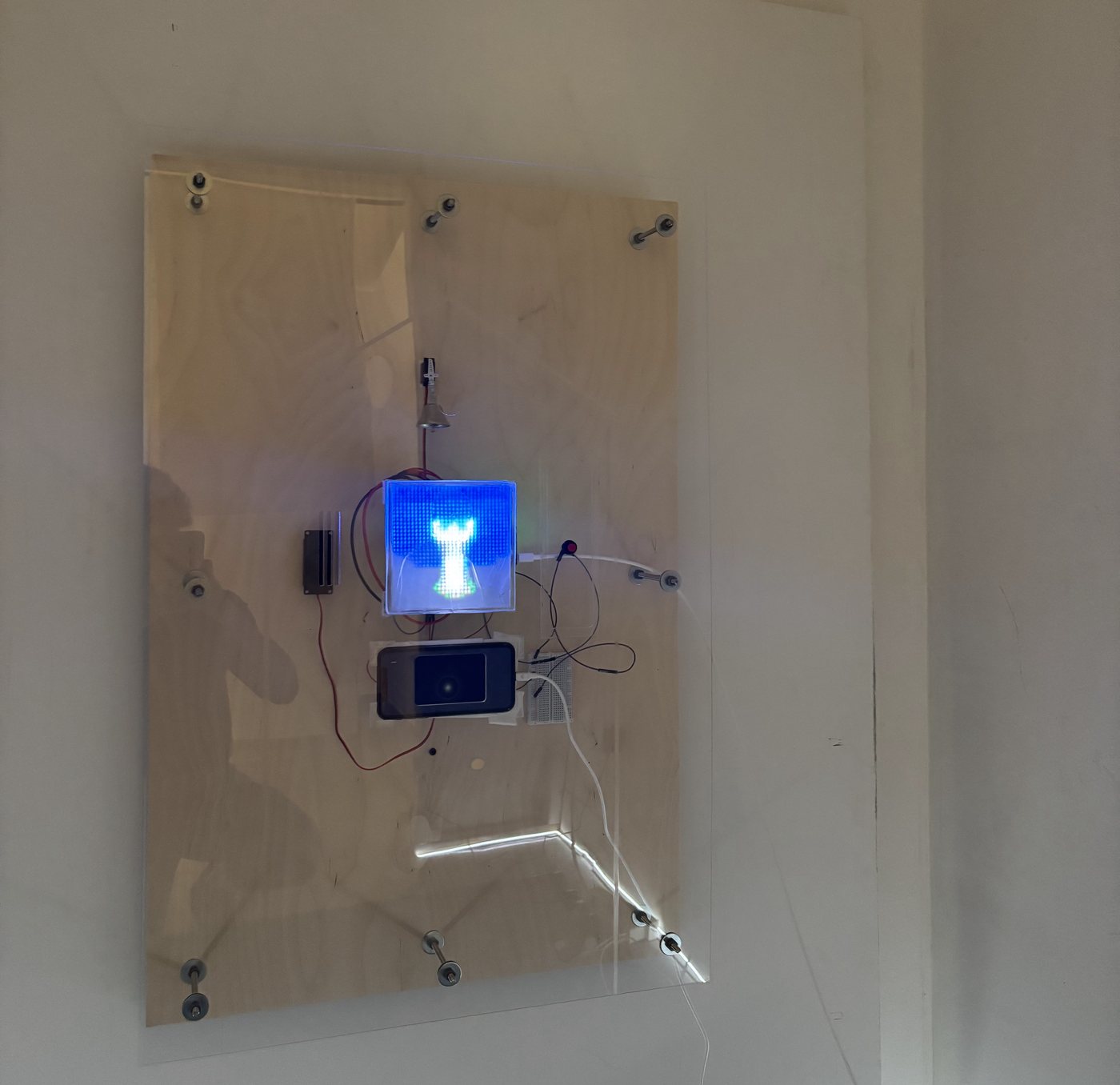 Penance as a Service — interior, LED matrix and wiring