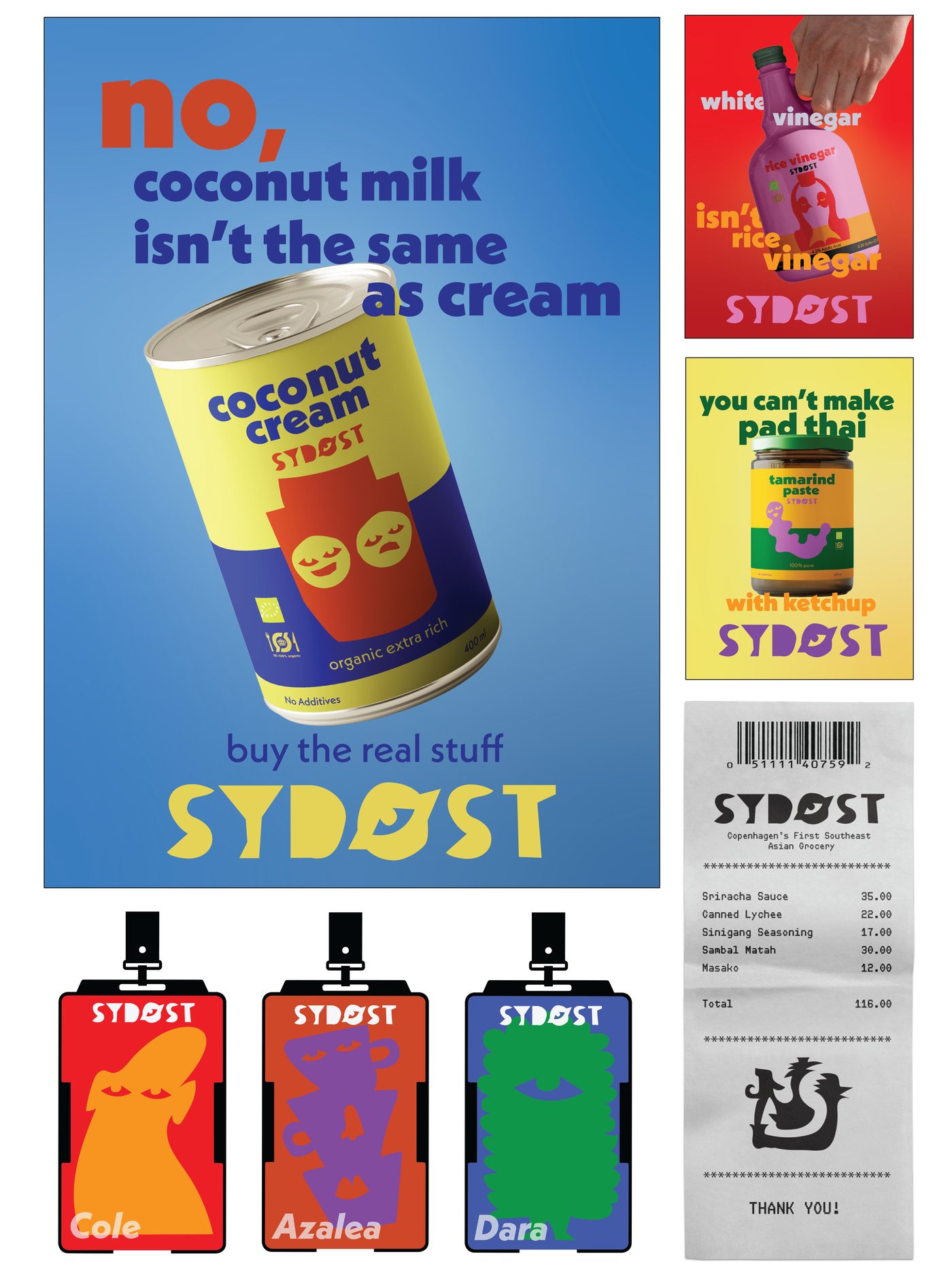 Sydost packaging and posters